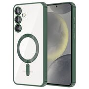 Husa pentru  Samsung Galaxy A35 cu MagSafe si protectie pentru lentile anti-shock 1.5 mm - verde