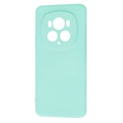 Husa pentru  Honor Magic 6 Pro Liquid Silicone, subțire, captusita cu microfibra, anti amprentă, protectie cameră foto, turcoaz