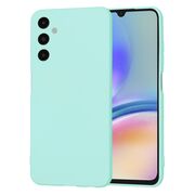 Husa pentru  Samsung Galaxy A05s Liquid Silicone, subțire, captusita cu microfibra, anti amprentă, protectie cameră foto, turcoaz