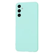 Husa pentru  Samsung Galaxy A05s Liquid Silicone, subțire, captusita cu microfibra, anti amprentă, protectie cameră foto, turcoaz