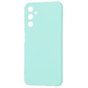 Husa pentru  Samsung Galaxy A05s Liquid Silicone, subțire, captusita cu microfibra, anti amprentă, protectie cameră foto, turcoaz