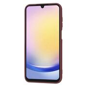 Husa pentru  Samsung Galaxy A25 Liquid Silicone, subțire, captusita cu microfibra, anti amprentă, protectie cameră foto, bordeaux