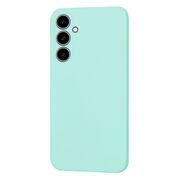 Husa pentru  Samsung Galaxy S23 FE Liquid Silicone, subțire, captusita cu microfibra, anti amprentă, protectie cameră foto, turcoaz