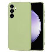 Husa pentru  Samsung Galaxy S23 FE Liquid Silicone, subțire, captusita cu microfibra, anti amprentă, protectie cameră foto, verde