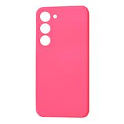 Husa pentru  Samsung Galaxy S23 Liquid Silicone, subțire, captusita cu microfibra, anti amprentă, protectie cameră foto, fucsia