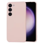 Husa pentru  Samsung Galaxy S23 Liquid Silicone, subțire, captusita cu microfibra, anti amprentă, protectie cameră foto, pink sand
