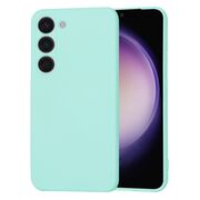 Husa pentru  Samsung Galaxy S23 Liquid Silicone, subțire, captusita cu microfibra, anti amprentă, protectie cameră foto, turcoaz