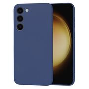 Husa pentru  Samsung Galaxy S23 Plus  Liquid Silicone, subțire, captusita cu microfibra, anti amprentă, protectie cameră foto, albastru