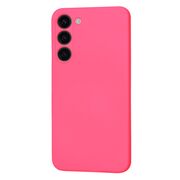 Husa pentru  Samsung Galaxy S23 Plus  Liquid Silicone, subțire, captusita cu microfibra, anti amprentă, protectie cameră foto, fucsia