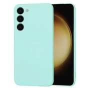 Husa pentru  Samsung Galaxy S23 Plus  Liquid Silicone, subțire, captusita cu microfibra, anti amprentă, protectie cameră foto, turcoaz