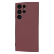 Husa pentru  Samsung Galaxy S23 Ultra 5G Liquid Silicone, subțire, captusita cu microfibra, anti amprentă, protectie cameră foto, bordeaux