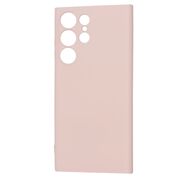 Husa pentru  Samsung Galaxy S23 Ultra 5G Liquid Silicone, subțire, captusita cu microfibra, anti amprentă, protectie cameră foto, pink sand
