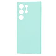 Husa pentru  Samsung Galaxy S23 Ultra 5G Liquid Silicone, subțire, captusita cu microfibra, anti amprentă, protectie cameră foto, turcoaz