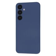 Husa pentru  Samsung Galaxy S24+ Plus Liquid Silicone, subțire, captusita cu microfibra, anti amprentă, protectie cameră foto, albastru