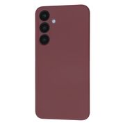 Husa pentru  Samsung Galaxy S24+ Plus Liquid Silicone, subțire, captusita cu microfibra, anti amprentă, protectie cameră foto, bordeaux