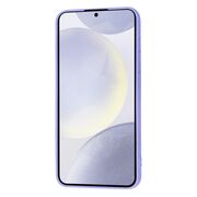 Husa pentru  Samsung Galaxy S24+ Plus Liquid Silicone, subțire, captusita cu microfibra, anti amprentă, protectie cameră foto, lavanda