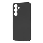 Husa pentru  Samsung Galaxy S24+ Plus Liquid Silicone, subțire, captusita cu microfibra, anti amprentă, protectie cameră foto, negru