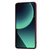 Husa pentru  Xiaomi 13T, 13T Pro Liquid Silicone, subțire, captusita cu microfibra, anti amprentă, protectie cameră foto, bordeaux