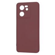Husa pentru  Xiaomi 13T, 13T Pro Liquid Silicone, subțire, captusita cu microfibra, anti amprentă, protectie cameră foto, bordeaux