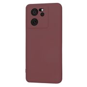 Husa pentru  Xiaomi 13T, 13T Pro Liquid Silicone, subțire, captusita cu microfibra, anti amprentă, protectie cameră foto, bordeaux