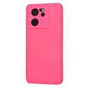 Husa pentru  Xiaomi 13T, 13T Pro Liquid Silicone, subțire, captusita cu microfibra, anti amprentă, protectie cameră foto, fucsia