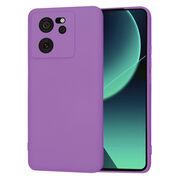 Husa pentru  Xiaomi 13T, 13T Pro Liquid Silicone, subțire, captusita cu microfibra, anti amprentă, protectie cameră foto, mov