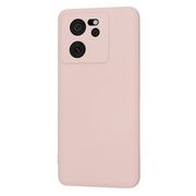 Husa pentru  Xiaomi 13T, 13T Pro Liquid Silicone, subțire, captusita cu microfibra, anti amprentă, protectie cameră foto, pink sand