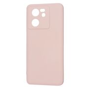 Husa pentru  Xiaomi 13T, 13T Pro Liquid Silicone, subțire, captusita cu microfibra, anti amprentă, protectie cameră foto, pink sand
