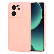 Husa pentru  Xiaomi 13T, 13T Pro Liquid Silicone, subțire, captusita cu microfibra, anti amprentă, protectie cameră foto, roz