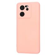 Husa pentru  Xiaomi 13T, 13T Pro Liquid Silicone, subțire, captusita cu microfibra, anti amprentă, protectie cameră foto, roz