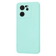 Husa pentru  Xiaomi 13T, 13T Pro Liquid Silicone, subțire, captusita cu microfibra, anti amprentă, protectie cameră foto, turcoaz