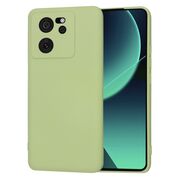 Husa pentru  Xiaomi 13T, 13T Pro Liquid Silicone, subțire, captusita cu microfibra, anti amprentă, protectie cameră foto, verde