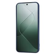 Husa pentru  Xiaomi 14 Liquid Silicone, subțire, captusita cu microfibra, anti amprentă, protectie cameră foto, albastru