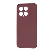 Husa pentru  Xiaomi 14 Liquid Silicone, subțire, captusita cu microfibra, anti amprentă, protectie cameră foto, bordeaux