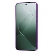 Husa pentru  Xiaomi 14 Liquid Silicone, subțire, captusita cu microfibra, anti amprentă, protectie cameră foto, mov