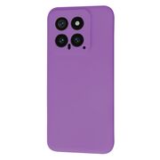 Husa pentru  Xiaomi 14 Liquid Silicone, subțire, captusita cu microfibra, anti amprentă, protectie cameră foto, mov