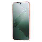 Husa pentru  Xiaomi 14 Liquid Silicone, subțire, captusita cu microfibra, anti amprentă, protectie cameră foto, roz