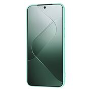 Husa pentru  Xiaomi 14 Liquid Silicone, subțire, captusita cu microfibra, anti amprentă, protectie cameră foto, turcoaz