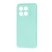 Husa pentru  Xiaomi 14 Liquid Silicone, subțire, captusita cu microfibra, anti amprentă, protectie cameră foto, turcoaz