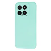 Husa pentru  Xiaomi 14 Liquid Silicone, subțire, captusita cu microfibra, anti amprentă, protectie cameră foto, turcoaz