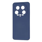 Husa pentru  Xiaomi 14 Ultra Liquid Silicone, subțire, captusita cu microfibra, anti amprentă, protectie cameră foto, albastru