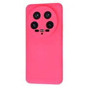 Husa pentru  Xiaomi 14 Ultra Liquid Silicone, subțire, captusita cu microfibra, anti amprentă, protectie cameră foto, fucsia