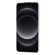 Husa pentru  Xiaomi 14 Ultra Liquid Silicone, subțire, captusita cu microfibra, anti amprentă, protectie cameră foto, pink sand