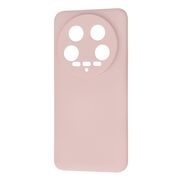 Husa pentru  Xiaomi 14 Ultra Liquid Silicone, subțire, captusita cu microfibra, anti amprentă, protectie cameră foto, pink sand