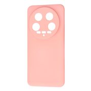 Husa pentru  Xiaomi 14 Ultra Liquid Silicone, subțire, captusita cu microfibra, anti amprentă, protectie cameră foto, roz