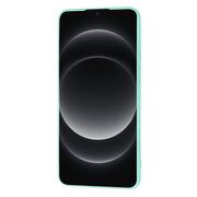 Husa pentru  Xiaomi 14 Ultra Liquid Silicone, subțire, captusita cu microfibra, anti amprentă, protectie cameră foto, turcoaz