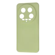 Husa pentru  Xiaomi 14 Ultra Liquid Silicone, subțire, captusita cu microfibra, anti amprentă, protectie cameră foto, verde