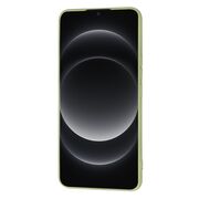 Husa pentru  Xiaomi 14 Ultra Liquid Silicone, subțire, captusita cu microfibra, anti amprentă, protectie cameră foto, verde