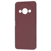 Husa pentru  Xiaomi Redmi A3 Liquid Silicone, subțire, captusita cu microfibra, anti amprentă, protectie cameră foto, bordeaux