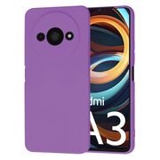 Husa pentru  Xiaomi Redmi A3 Liquid Silicone, subțire, captusita cu microfibra, anti amprentă, protectie cameră foto, mov